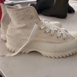 Converse All Star Lug Tread White High-Top Sneakers